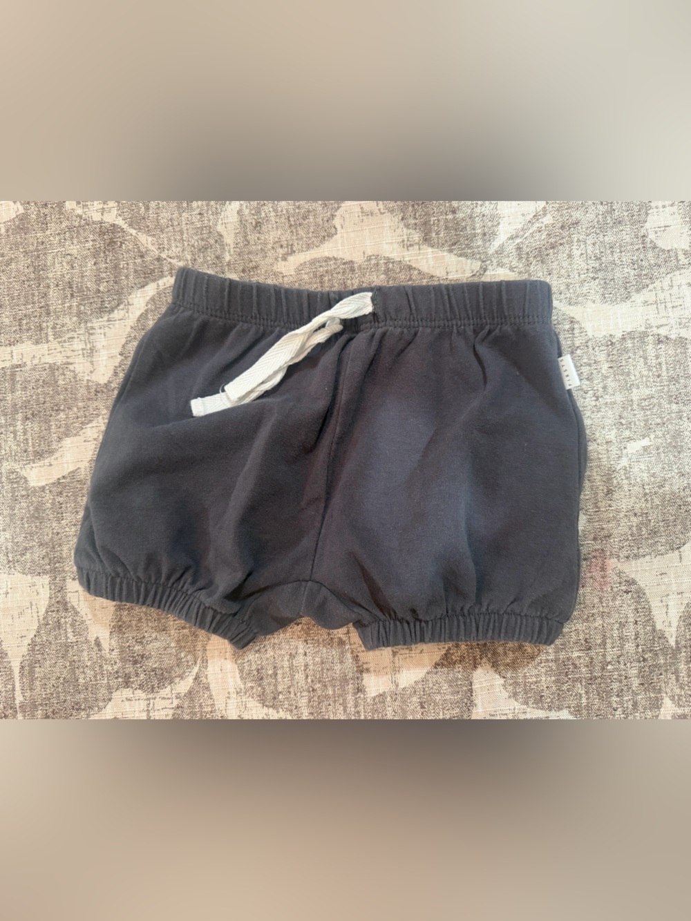 Petit Lem Navy Cotton Drawstring Baby Shorts